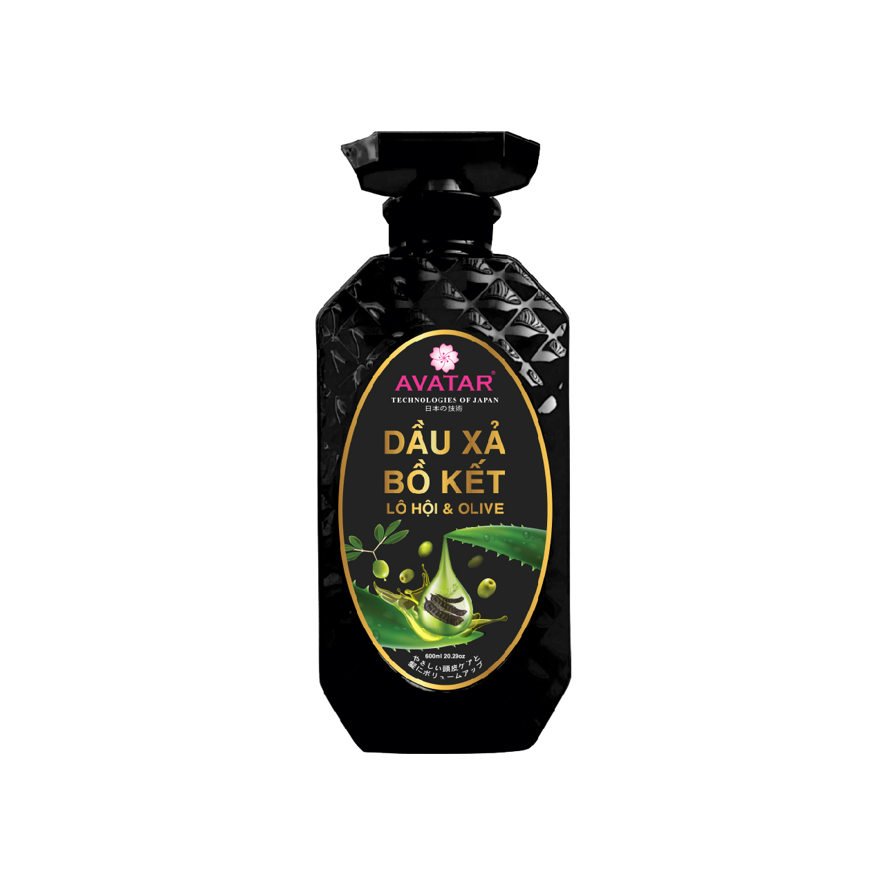 Dầu Xả Phục Hồi Tóc Suôn Mượt Chiết Xuất Từ Bồ Kết Lô Hội Và Olive Avatar ( 600mL )